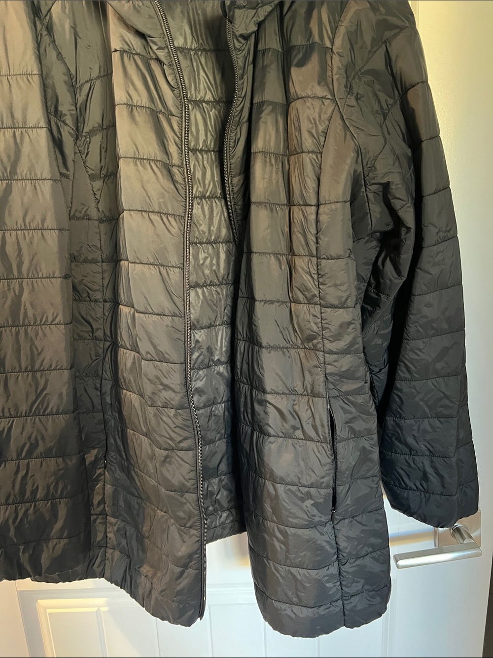 torrid Black Quilted Hooded Lightweight Jacket - Picture 8 of 9